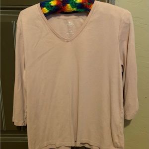 Saint John’s Bay 3/4 sleeve T-Shirt, pink,XL